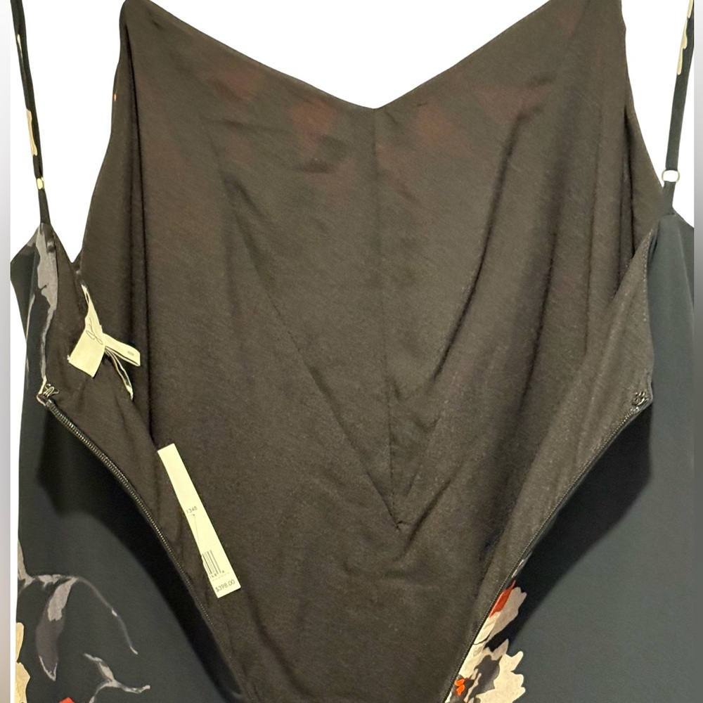 Joie NWT Size 0 Black & Red Spaghetti Strap
 V-Neck Layered Party Dress (0598) - Picture 9 of 13